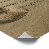 Voetstappen in de zand poster (Hoek)