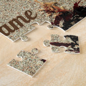 Voetstappen Kiss in de zand Legpuzzel (Zijkant)