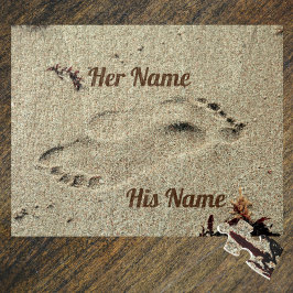 Voetstappen Kiss in de zand Legpuzzel