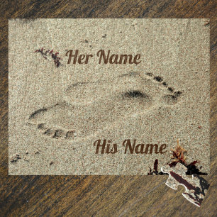 Voetstappen Kiss in de zand Legpuzzel