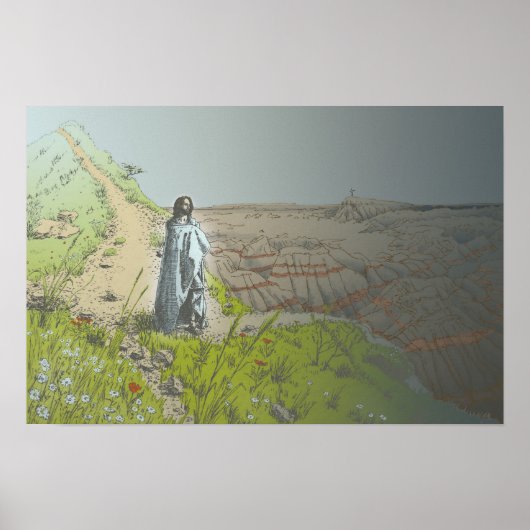 Voetstappen naar het kruisje poster (Voorkant)