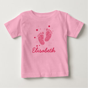 Voetstappen van baby meisje