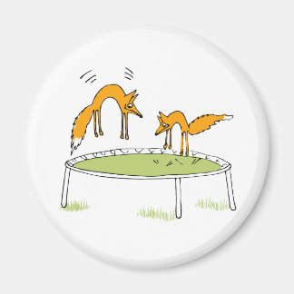 Voetstoffen op trampoline magneet