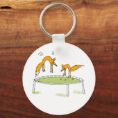 Voetstoffen op trampoline sleutelhanger (Voorkant)