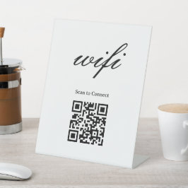 Voetstuk Bord | Modern Wifi Qr Code Reclamebord Met Voetstuk