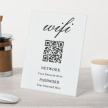 Voetstuk Bord | Modern Wifi Wachtwoord Netwerk