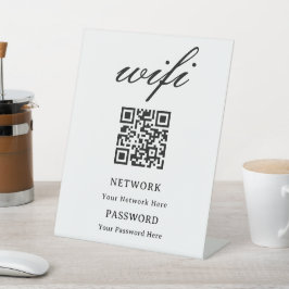 Voetstuk Bord | Modern Wifi Wachtwoord Netwerk Reclamebord Met Voetstuk