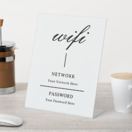 Voetstuk bord | Modern Wifi wachtwoord Netwerk Reclamebord Met Voetstuk