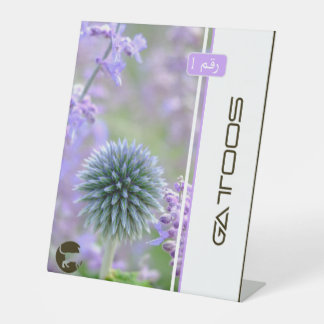 VOETTEKEN VAN GATTOOS RECLAMEBORD MET VOETSTUK