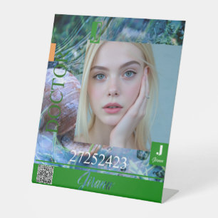 VOETTEKEN VAN JIRANA RECLAMEBORD MET VOETSTUK