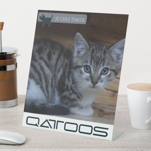 VOETTEKEN VAN QATTOOS RECLAMEBORD MET VOETSTUK (Insitu)