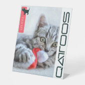 VOETTEKEN VAN QATTOOS RECLAMEBORD MET VOETSTUK (Voorkant)