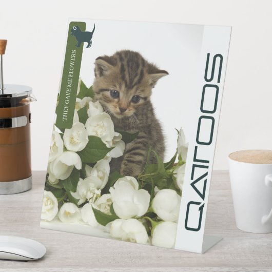 VOETTEKEN VAN QATTOOS RECLAMEBORD MET VOETSTUK (Insitu)