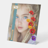 VOETTEKEN VAN ZARZOMIA RECLAMEBORD MET VOETSTUK (Voorkant)