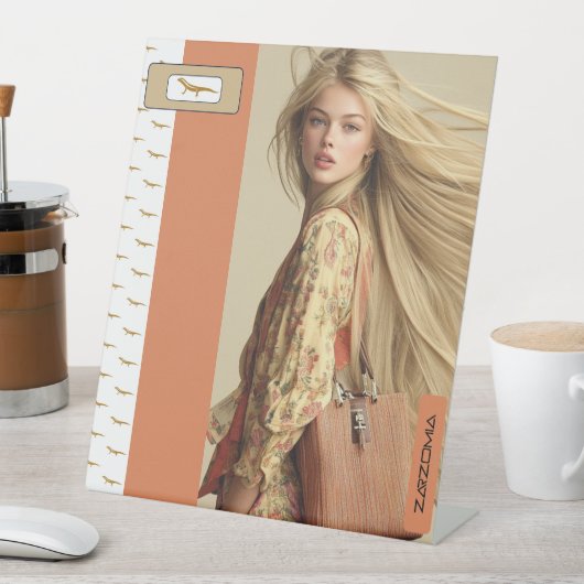 VOETTEKEN VAN ZARZOMIA RECLAMEBORD MET VOETSTUK (Insitu)