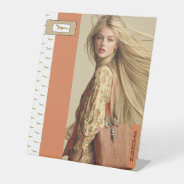 VOETTEKEN VAN ZARZOMIA RECLAMEBORD MET VOETSTUK