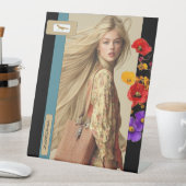 VOETTEKEN VAN ZARZOMIA RECLAMEBORD MET VOETSTUK (Insitu)