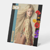 VOETTEKEN VAN ZARZOMIA RECLAMEBORD MET VOETSTUK (Voorkant)