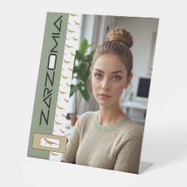 VOETTEKEN VAN ZARZOMIA RECLAMEBORD MET VOETSTUK