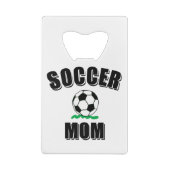 Voettekst en tekst van de voetbalmam creditkaart flessenopener (Achterkant)