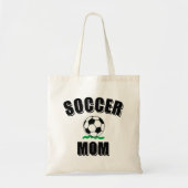 Voettekst en tekst van de voetbalmam tote bag (Voorkant)