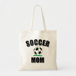 Voettekst en tekst van de voetbalmam tote bag