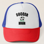 Voettekst en tekst van de voetbalmam trucker pet (Voorkant)