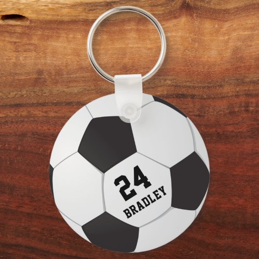 Voettekst Football | Personeelsnummer Sleutelhanger (Voorkant)