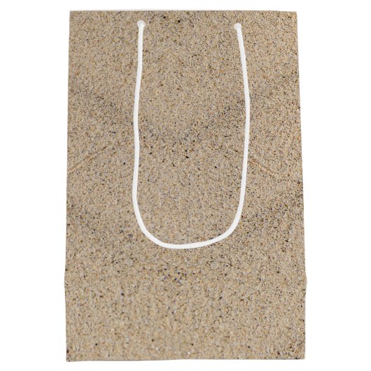 Voettekst van de geboorte-merfslag in zand medium cadeauzakje (Achterkant)