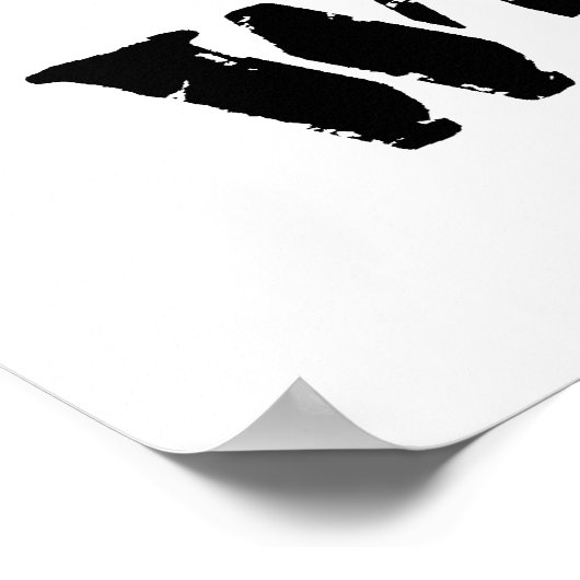 Voettekst voor vrouwen poster (Hoek)