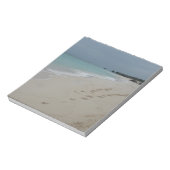 Voettreden in Bermuda Sand Notitieblok (Linkerzijde)