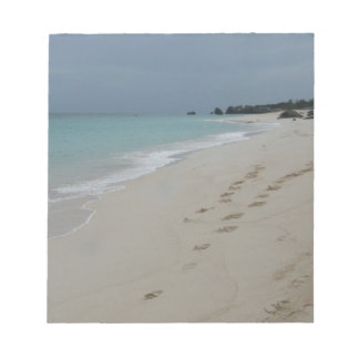 Voettreden in Bermuda Sand Notitieblok