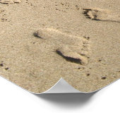 Voettreden op zand poster (Hoek)