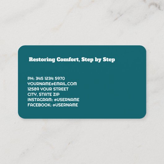 Voetverzorging Aangepaste foto Visitekaartje (Achterkant)