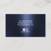 Voetverzorging Massage Therapie Navy Blue Practiti Visitekaartje (Achterkant)