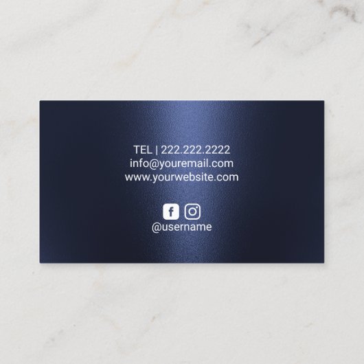 Voetverzorging Massage Therapie Navy Blue Practiti Visitekaartje (Achterkant)