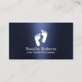 Voetverzorging Massage Therapie Navy Blue Practiti Visitekaartje (Voorkant)
