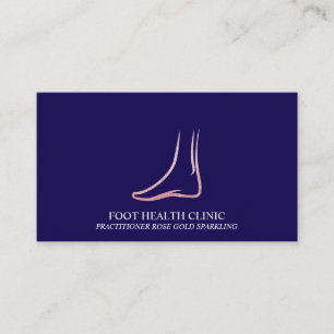 Voetverzorging Podiatry Practitioner Doctor Navy P Visitekaartje