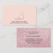 Voetverzorging Podiatry Practitioner Doctor Pink B Visitekaartje (Voorkant / Achterkant)
