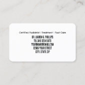 👣 voetverzorging podoloog visitekaartje (Achterkant)