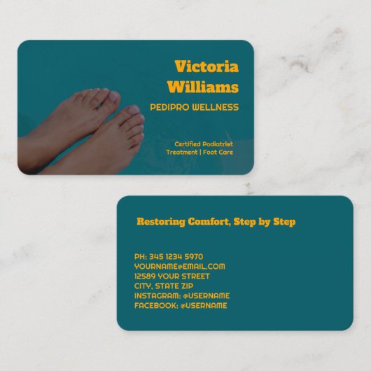 Voetverzorging Visitekaartje (Voorkant / Achterkant)