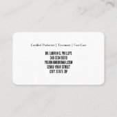 Voetverzorgingsspecialist Visitekaartje (Achterkant)