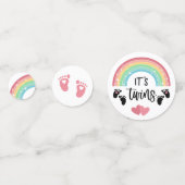 Voetvingerafdrukken van het Baby shower Rainbow Pi Confetti (Voorkanten)