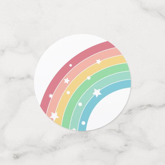 Voetvingerafdrukken van het Baby shower Rainbow Pi Confetti (Kleine voorkant)