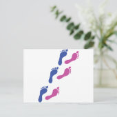 voetvoetafdruk print voetafdruk voetafdruk briefkaart (Staand voorkant)