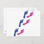 voetvoetafdruk print voetafdruk voetafdruk briefkaart (Voorkant / Achterkant)