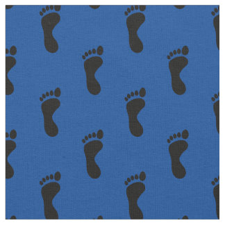 Voetvoetafdrukken Blauwgroen blauw Stof