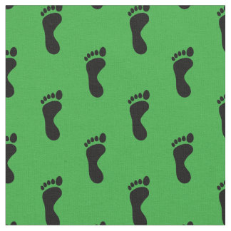 Voetvoetafdrukken Groen zwart Stof