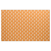 Voetvoetafdrukken Oranje wit Stof (Fat Quarter)