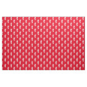 Voetvoetafdrukken rood wit stof (Fat Quarter)
